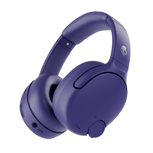 Purple Crusher 720 headphones with a brand logo on a black background | Future