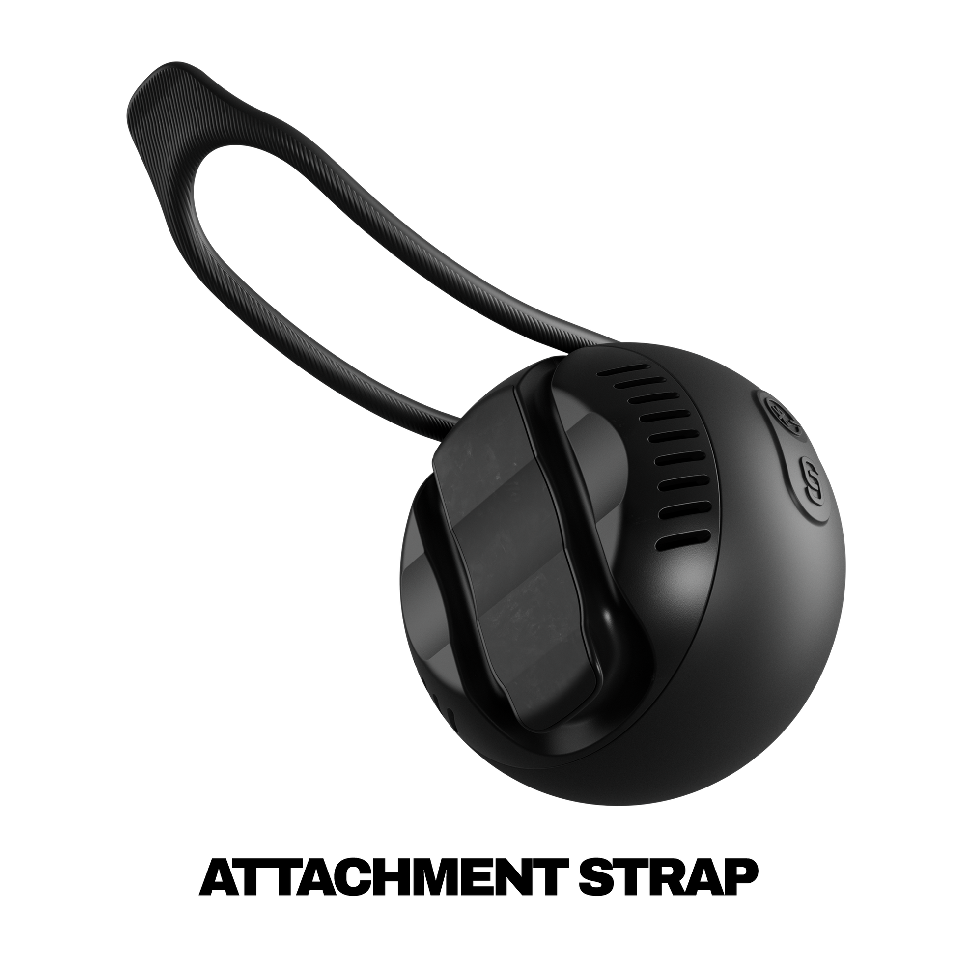 Black attachment strap on a white background | True Black